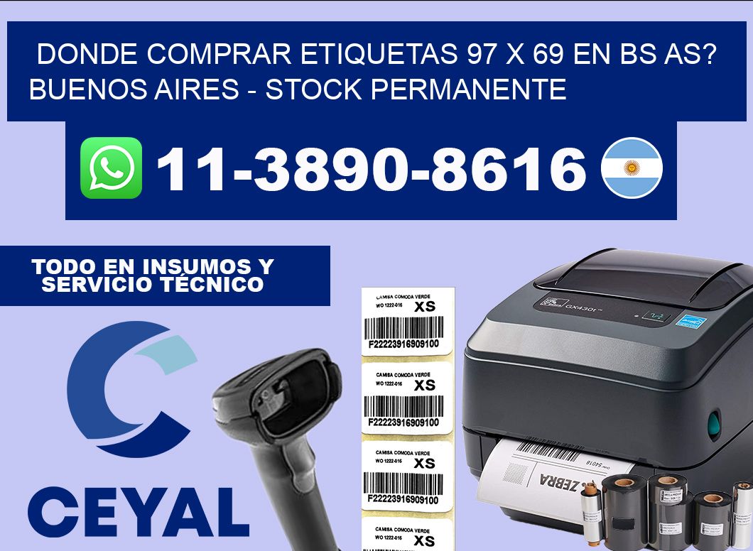 Donde Comprar etiquetas 97 x 69 en BS AS? Buenos Aires – Stock permanente