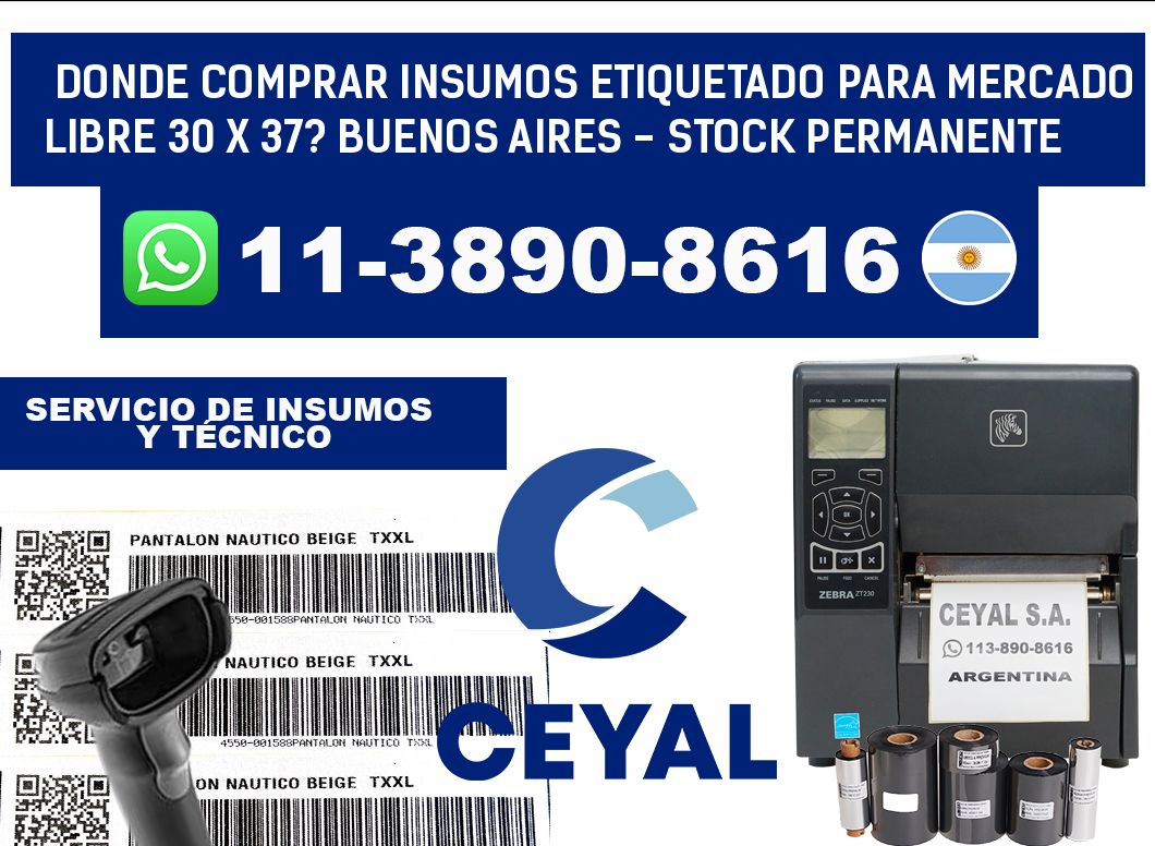 Donde Comprar insumos etiquetado para mercado libre 30 x 37? Buenos Aires - Stock permanente