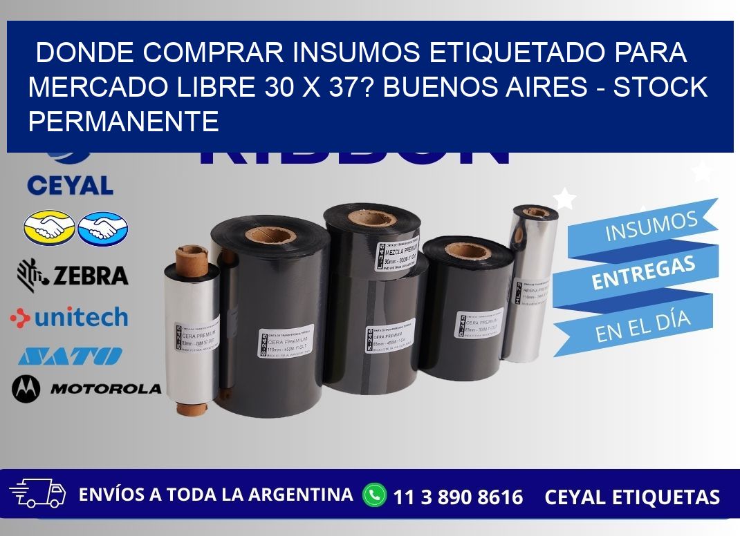 Donde Comprar insumos etiquetado para mercado libre 30 x 37? Buenos Aires - Stock permanente