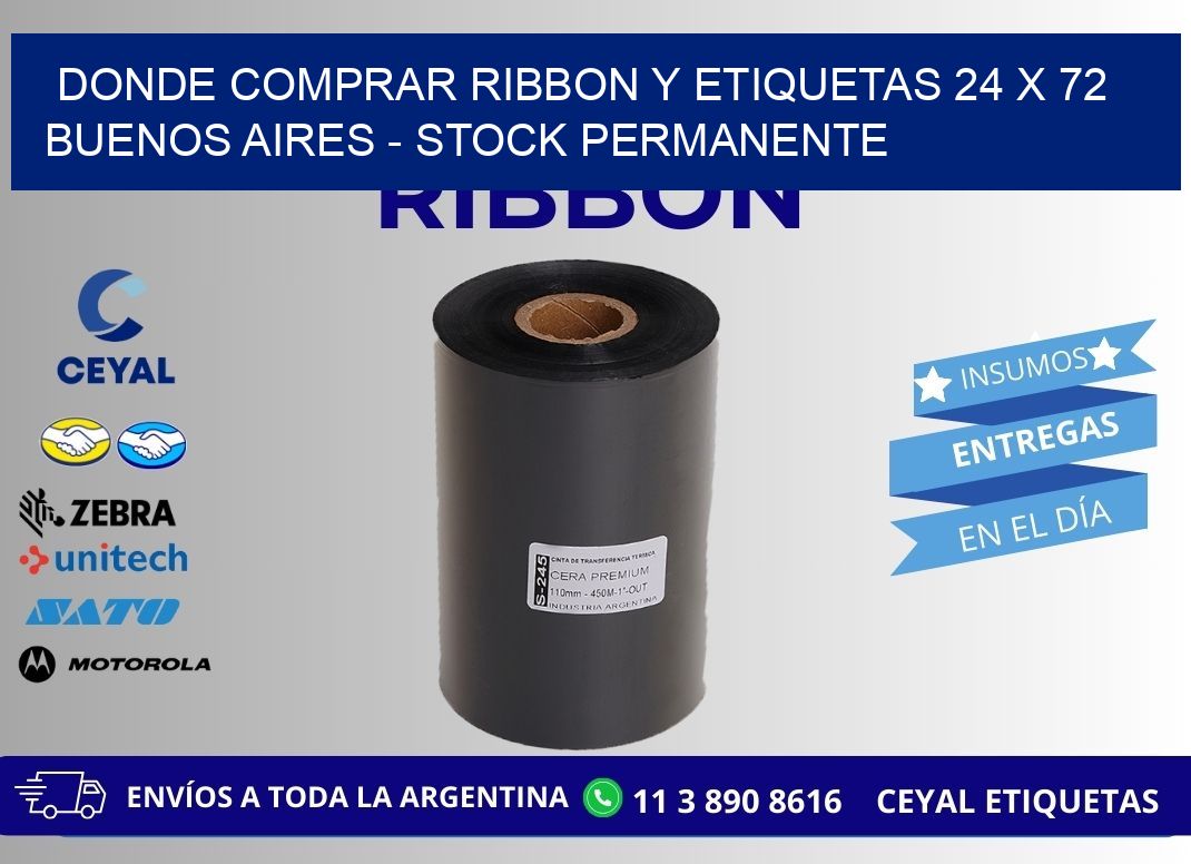 Donde Comprar ribbon y etiquetas 24 x 72 Buenos Aires - Stock permanente