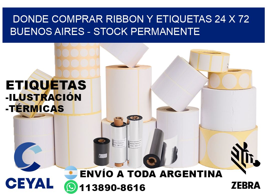 Donde Comprar ribbon y etiquetas 24 x 72 Buenos Aires - Stock permanente