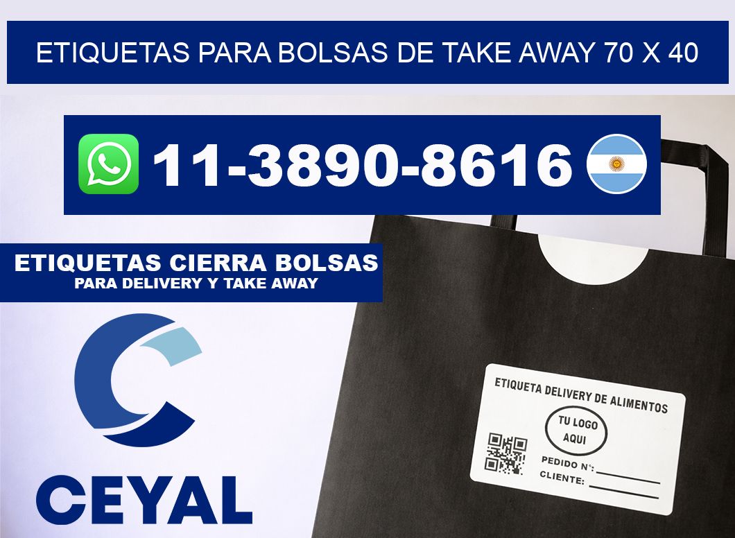 ETIQUETAS PARA BOLSAS DE TAKE AWAY 70 x 40