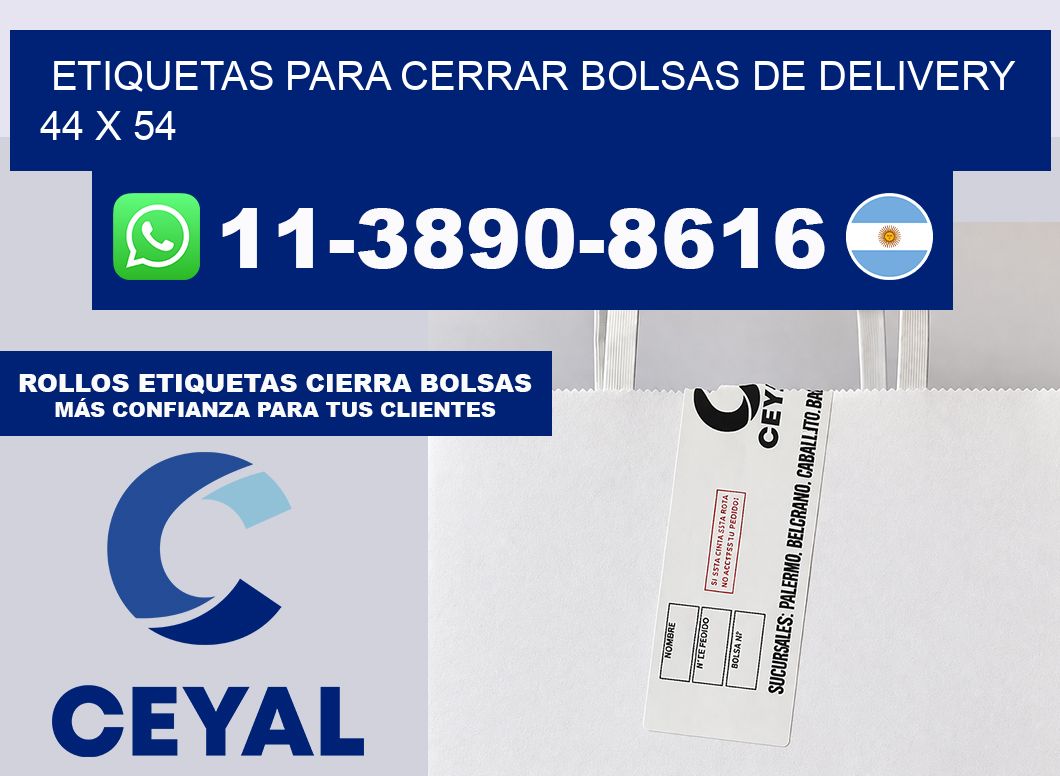 ETIQUETAS PARA CERRAR BOLSAS DE DELIVERY 44 x 54