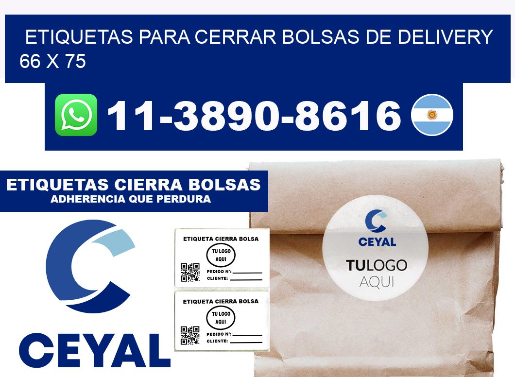 ETIQUETAS PARA CERRAR BOLSAS DE DELIVERY 66 x 75