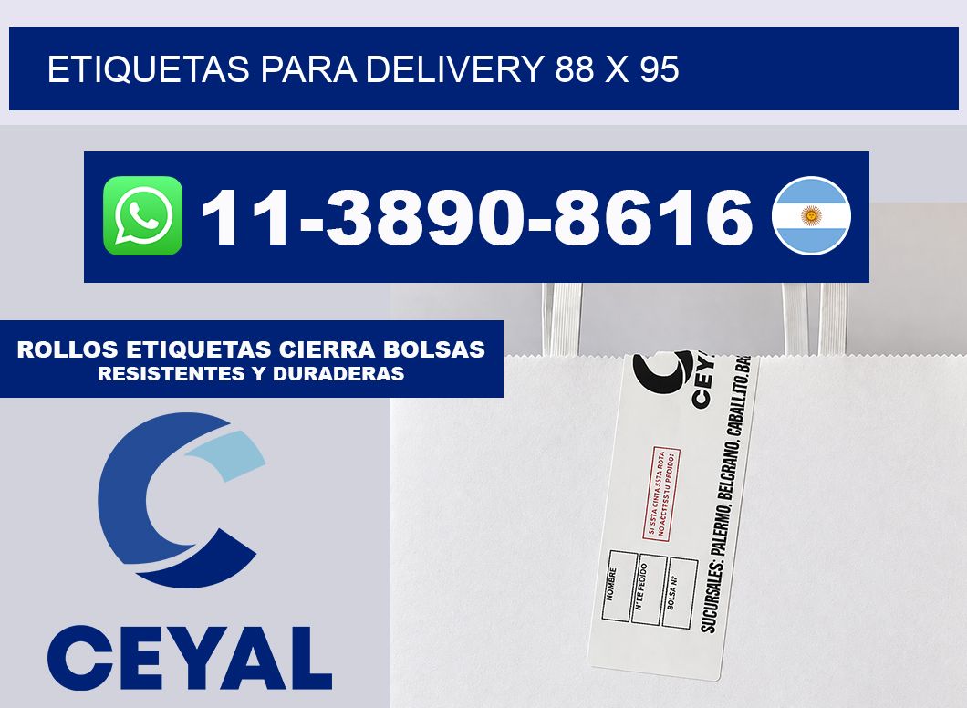 ETIQUETAS PARA DELIVERY 88 x 95