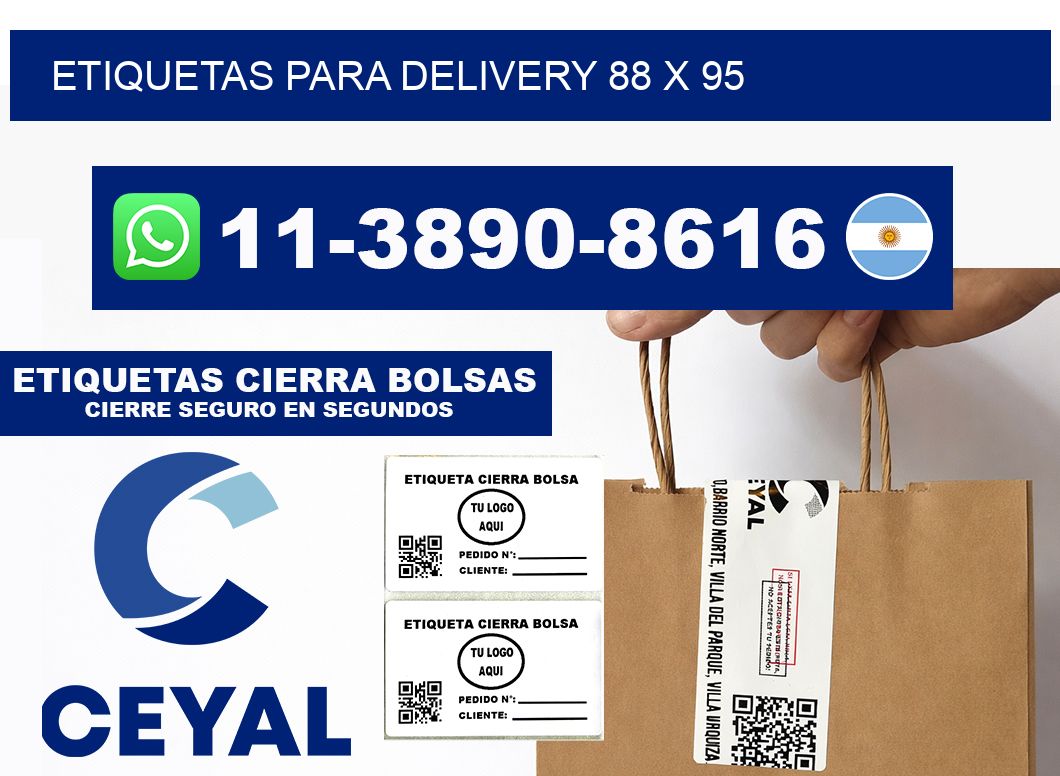 ETIQUETAS PARA DELIVERY 88 x 95