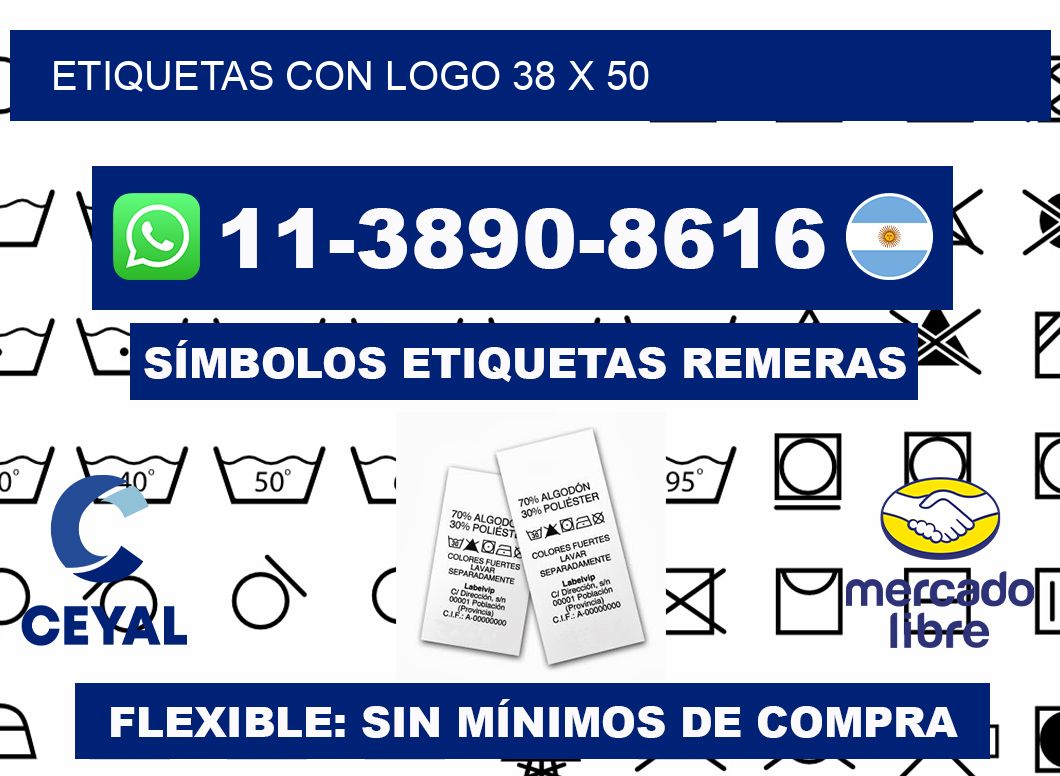 Etiquetas con logo 38 x 50