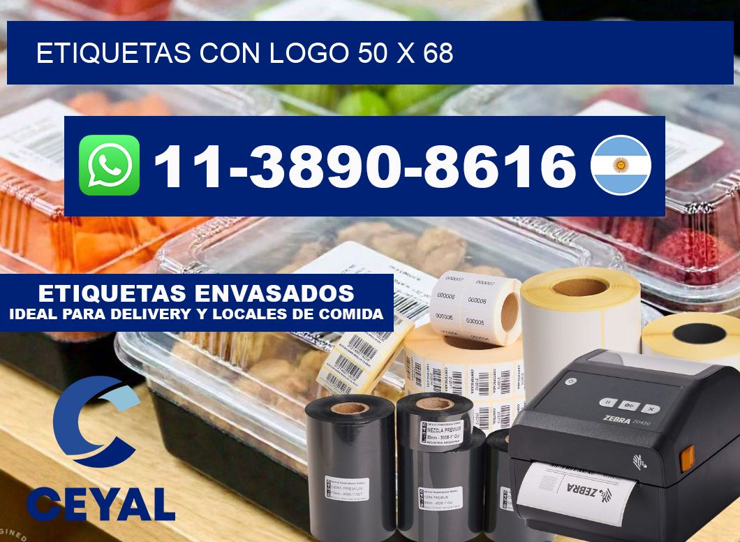 Etiquetas con logo 50 x 68