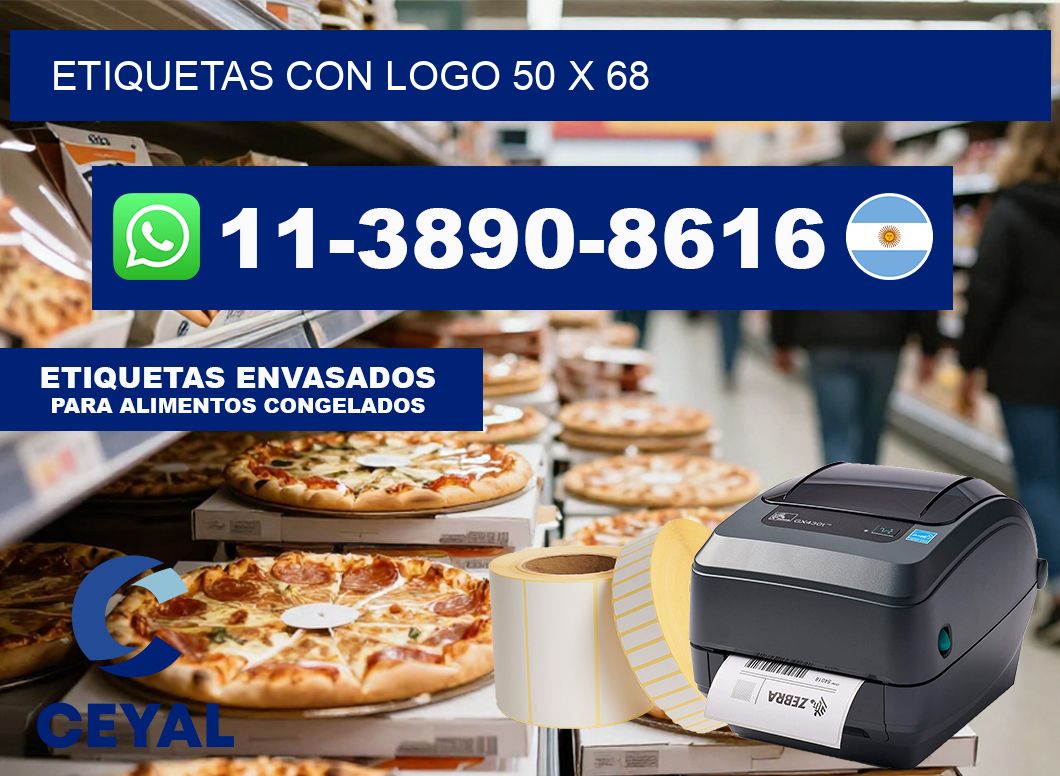 Etiquetas con logo 50 x 68