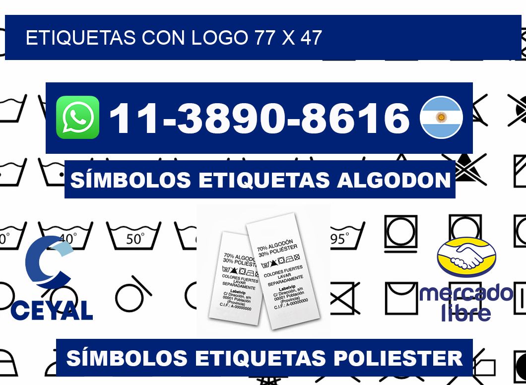 Etiquetas con logo 77 x 47