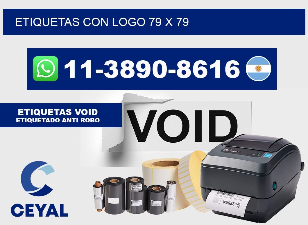 Etiquetas con logo 79 x 79