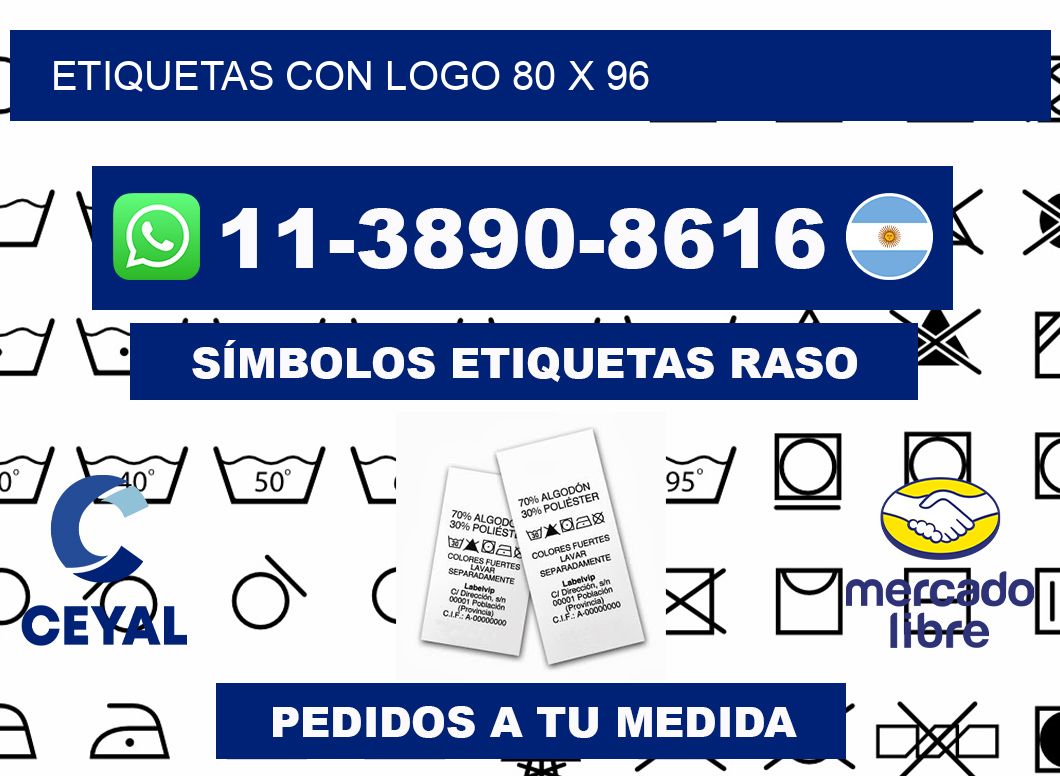Etiquetas con logo 80 x 96