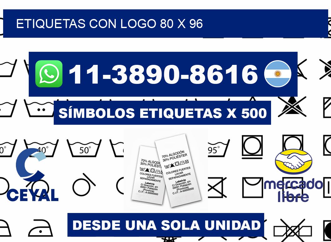 Etiquetas con logo 80 x 96