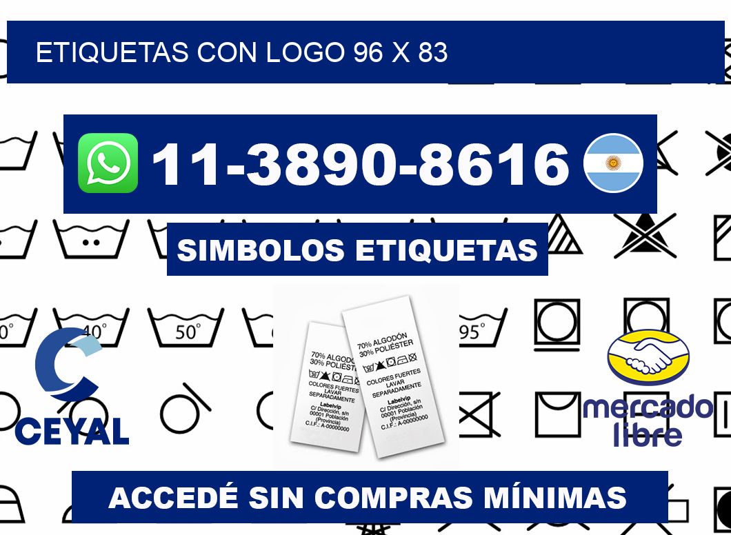 Etiquetas con logo 96 x 83