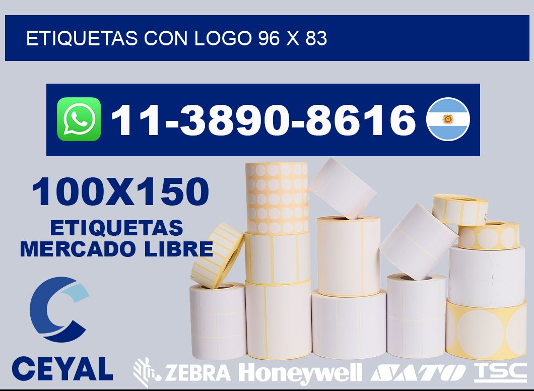 Etiquetas con logo 96 x 83