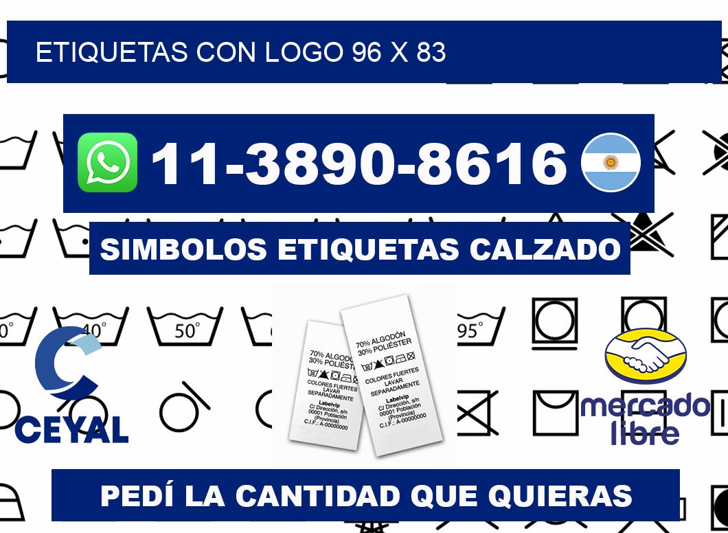 Etiquetas con logo 96 x 83