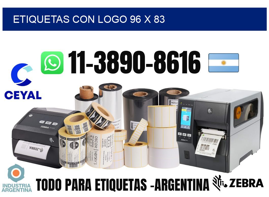 Etiquetas con logo 96 x 83