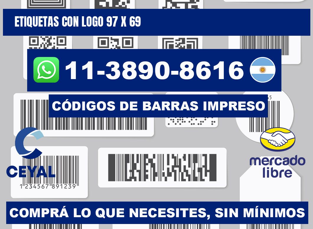 Etiquetas con logo 97 x 69