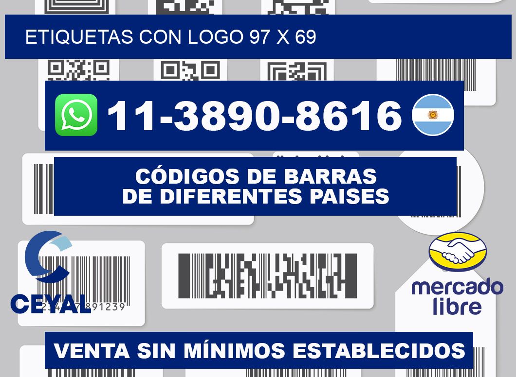 Etiquetas con logo 97 x 69