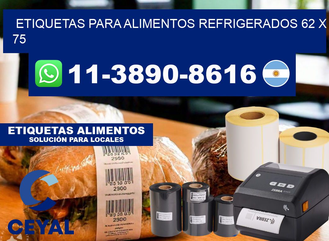 Etiquetas para alimentos refrigerados 62 x 75
