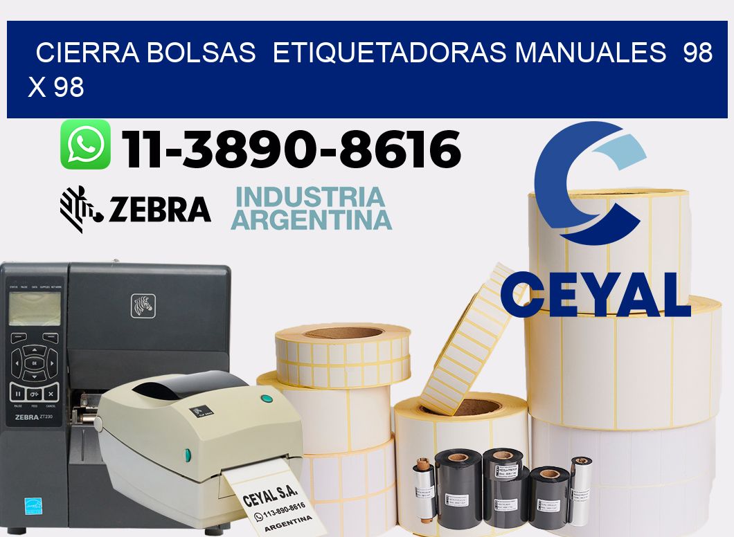 cierra bolsas  Etiquetadoras Manuales  98 x 98