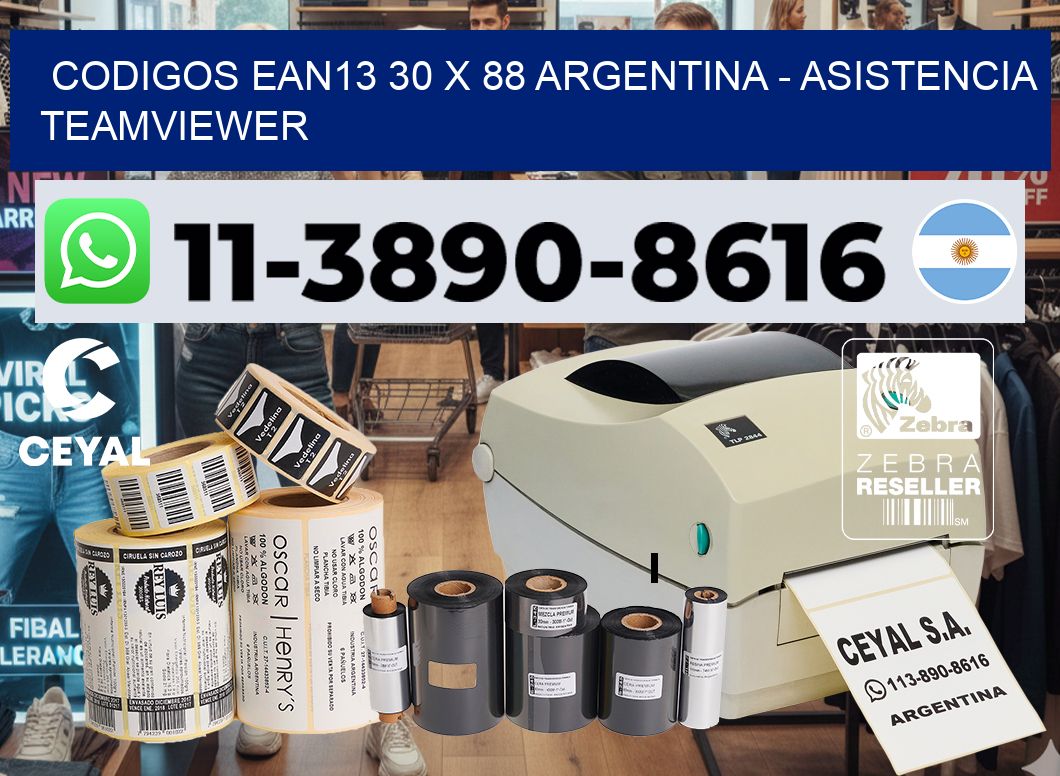 codigos ean13 30 x 88 argentina - asistencia teamviewer
