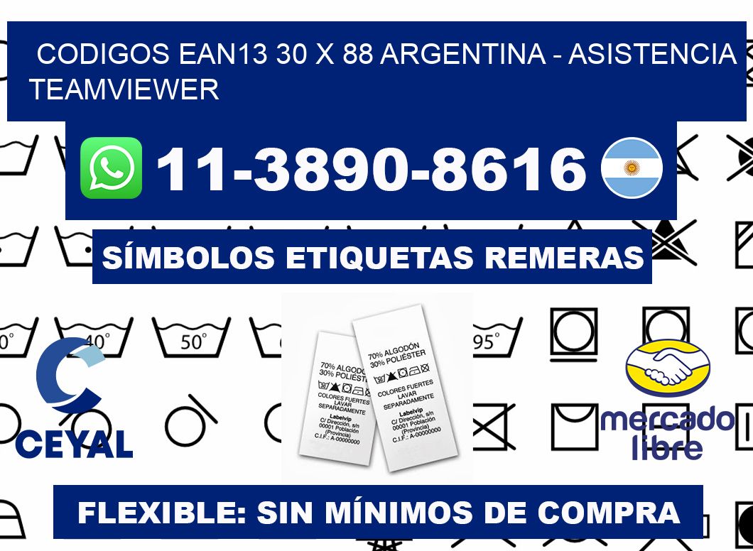 codigos ean13 30 x 88 argentina - asistencia teamviewer