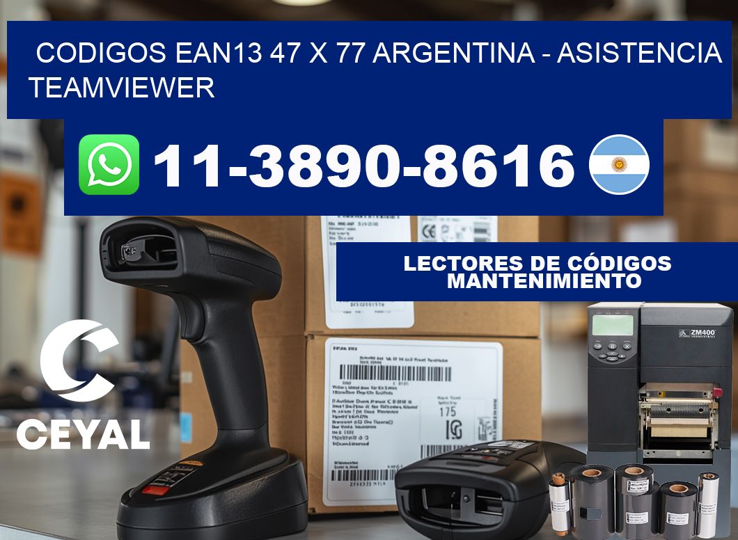 codigos ean13 47 x 77 argentina - asistencia teamviewer