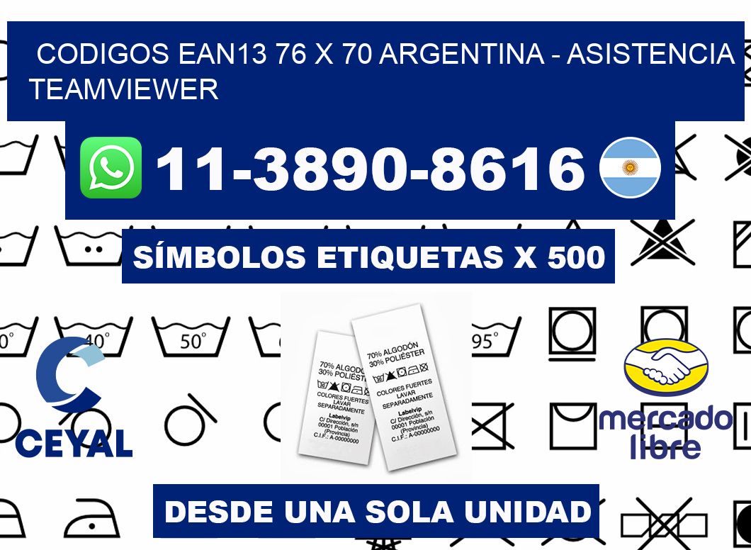 codigos ean13 76 x 70 argentina - asistencia teamviewer