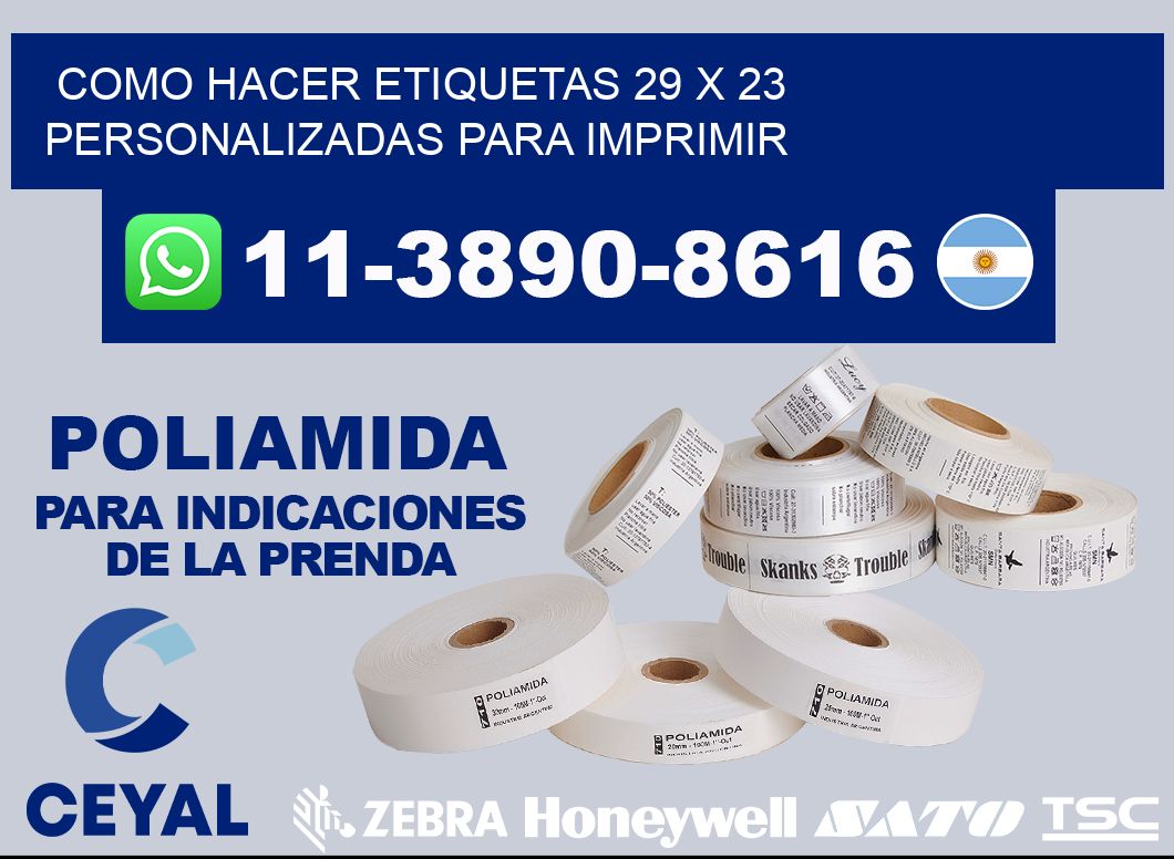 como hacer etiquetas 29 x 23 personalizadas para imprimir