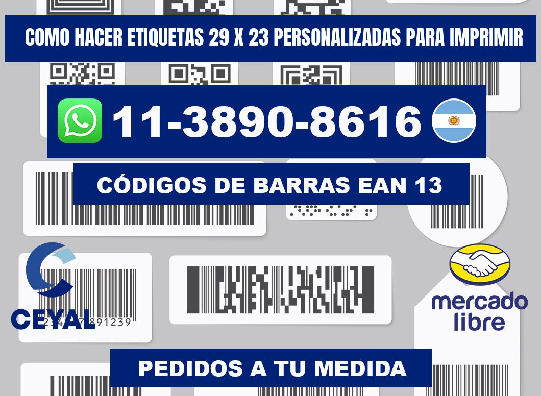 como hacer etiquetas 29 x 23 personalizadas para imprimir