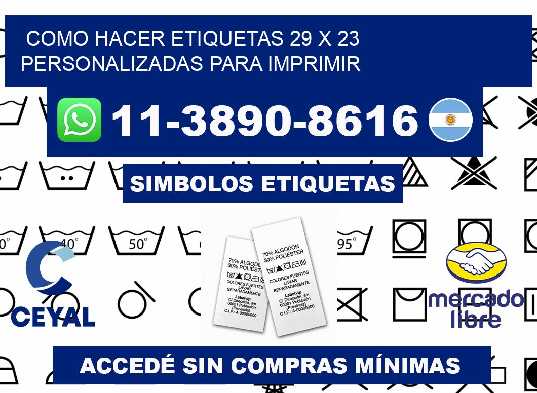 como hacer etiquetas 29 x 23 personalizadas para imprimir