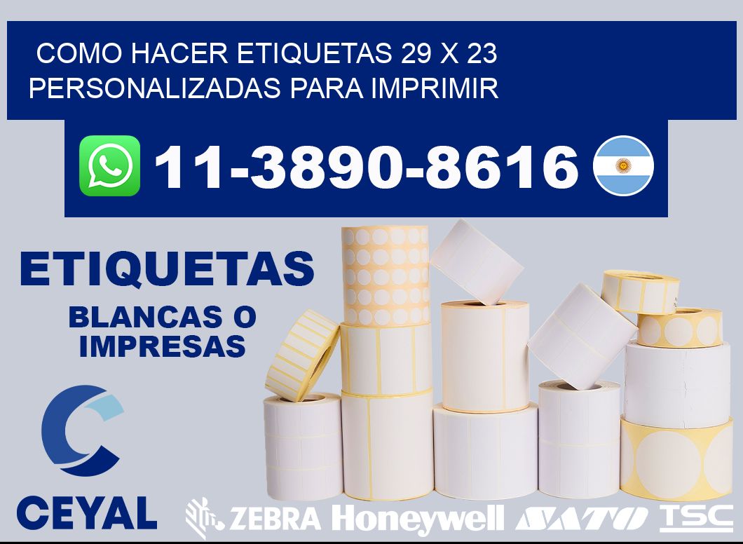 como hacer etiquetas 29 x 23 personalizadas para imprimir