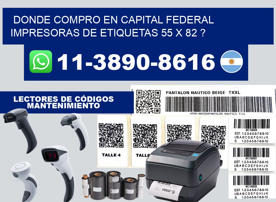 donde compro en capital federal impresoras de etiquetas 55 x 82 ?