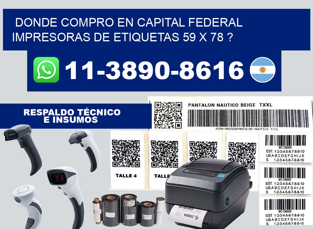 donde compro en capital federal impresoras de etiquetas 59 x 78 ?