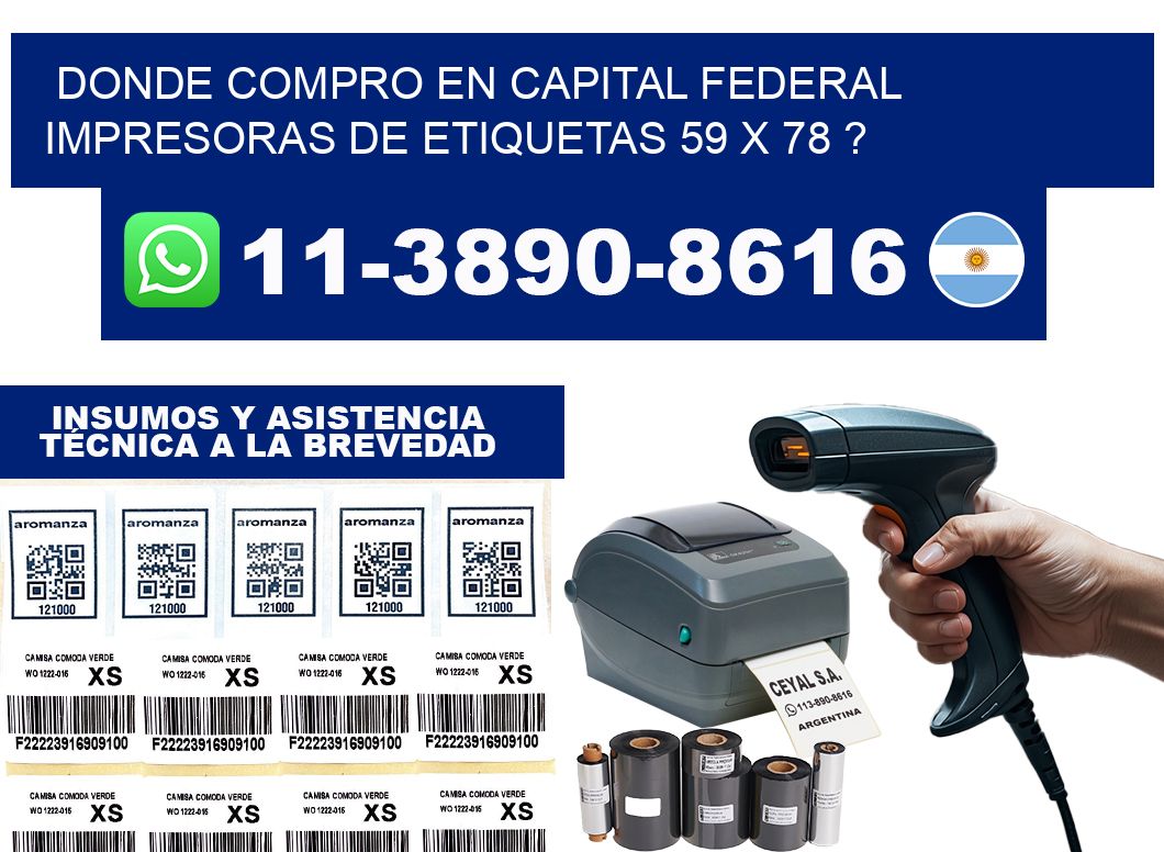 donde compro en capital federal impresoras de etiquetas 59 x 78 ?
