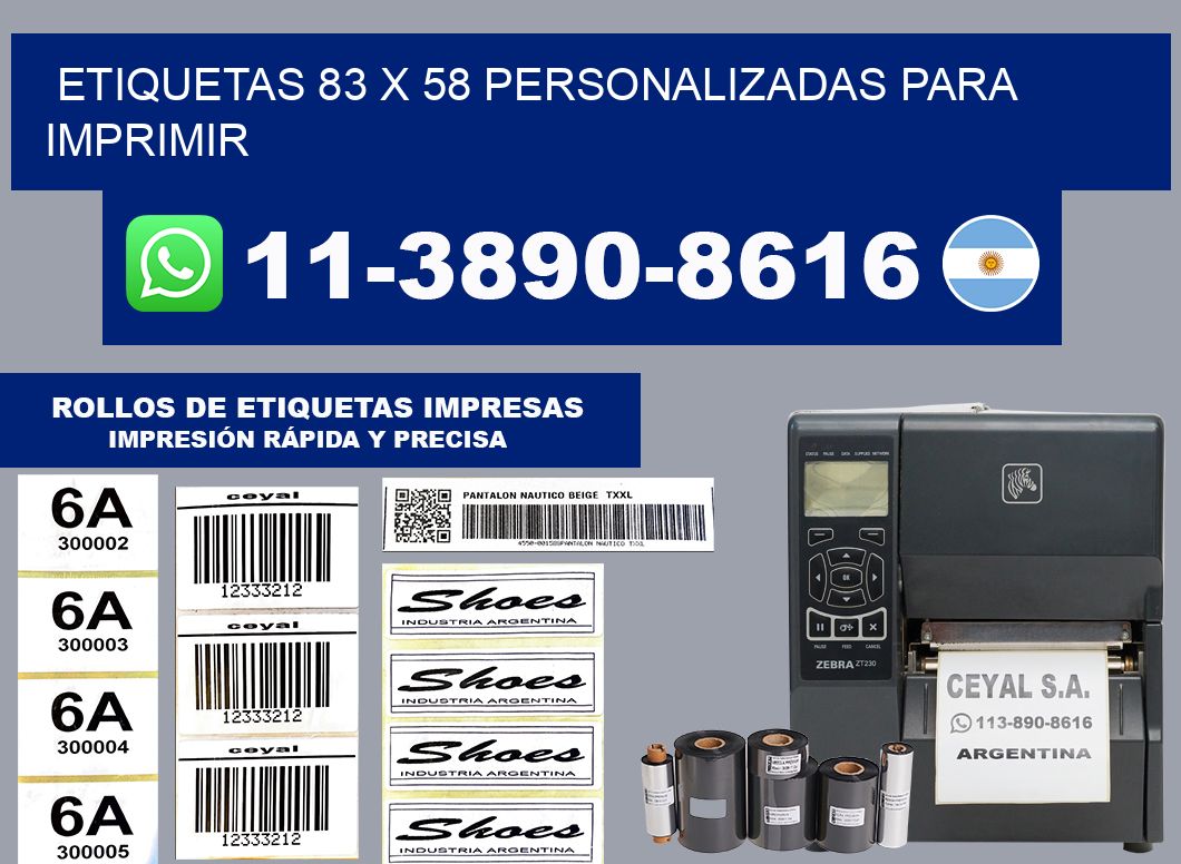 etiquetas 83 x 58 personalizadas para imprimir