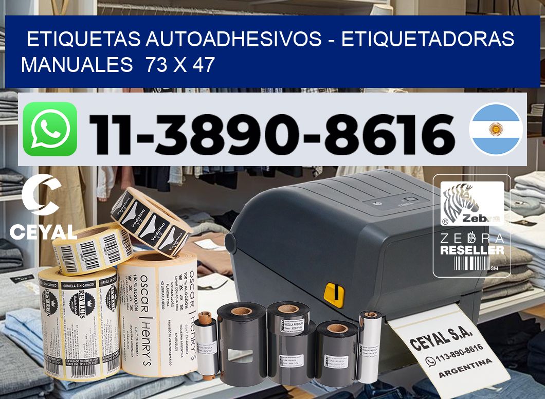 etiquetas autoadhesivos - Etiquetadoras Manuales  73 x 47
