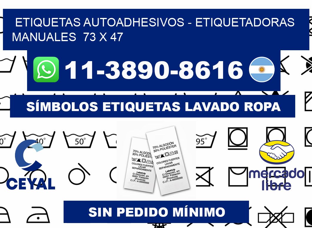etiquetas autoadhesivos - Etiquetadoras Manuales  73 x 47