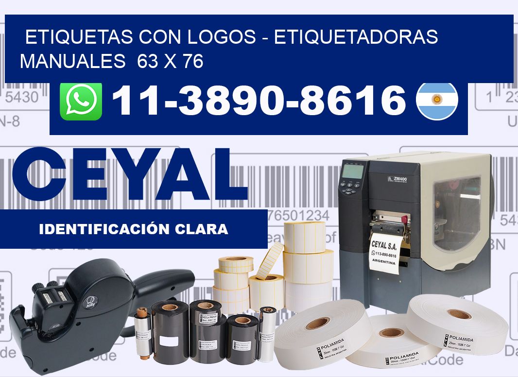 etiquetas con logos – Etiquetadoras Manuales  63 x 76