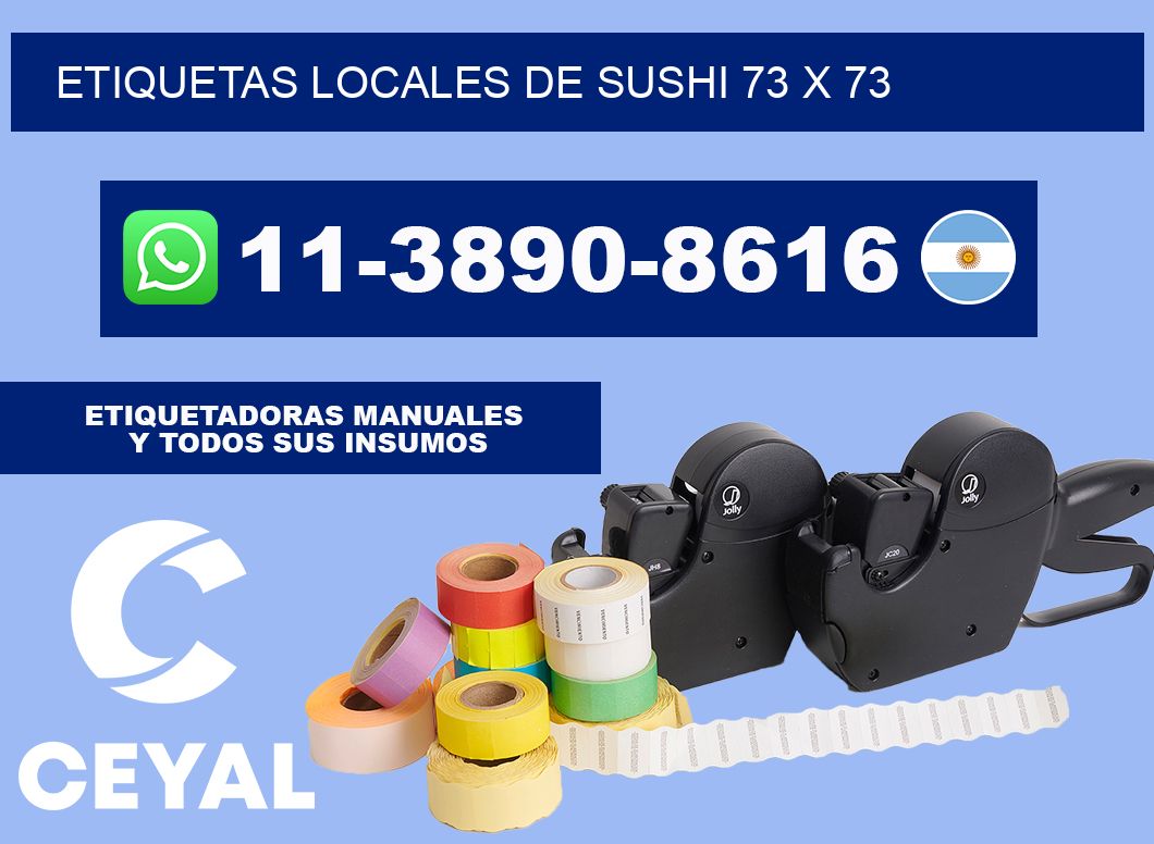 etiquetas locales de sushi 73 x 73
