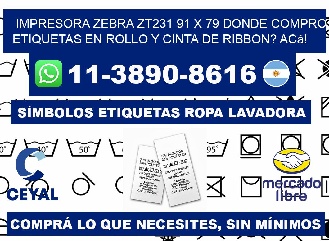 impresora zebra zt231 91 x 79 Donde compro etiquetas en rollo y cinta de ribbon? Acá!