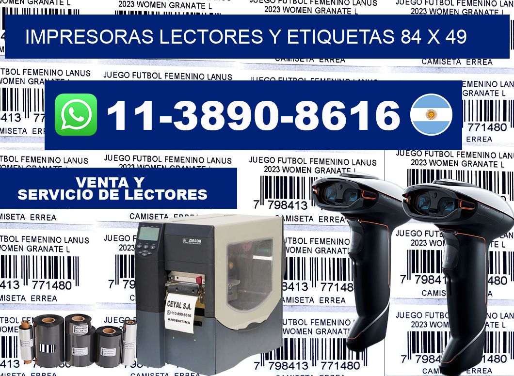 impresoras lectores y etiquetas 84 x 49