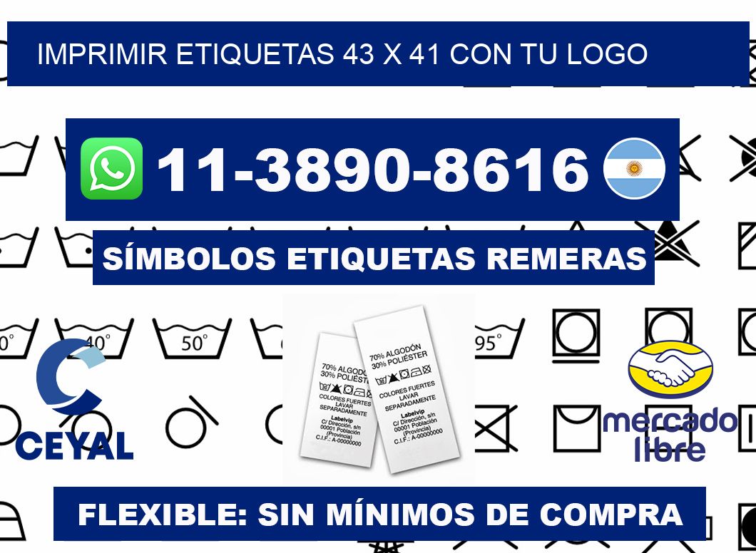 imprimir etiquetas 43 x 41 con tu logo