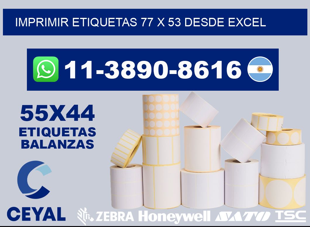imprimir etiquetas 77 x 53 desde excel