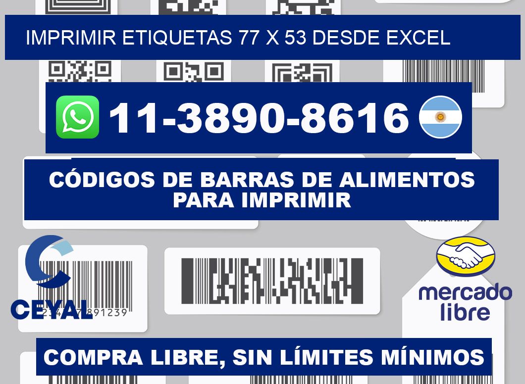 imprimir etiquetas 77 x 53 desde excel
