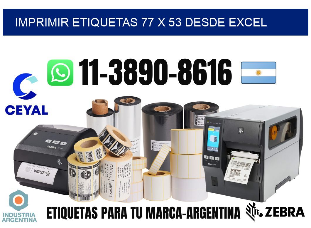imprimir etiquetas 77 x 53 desde excel