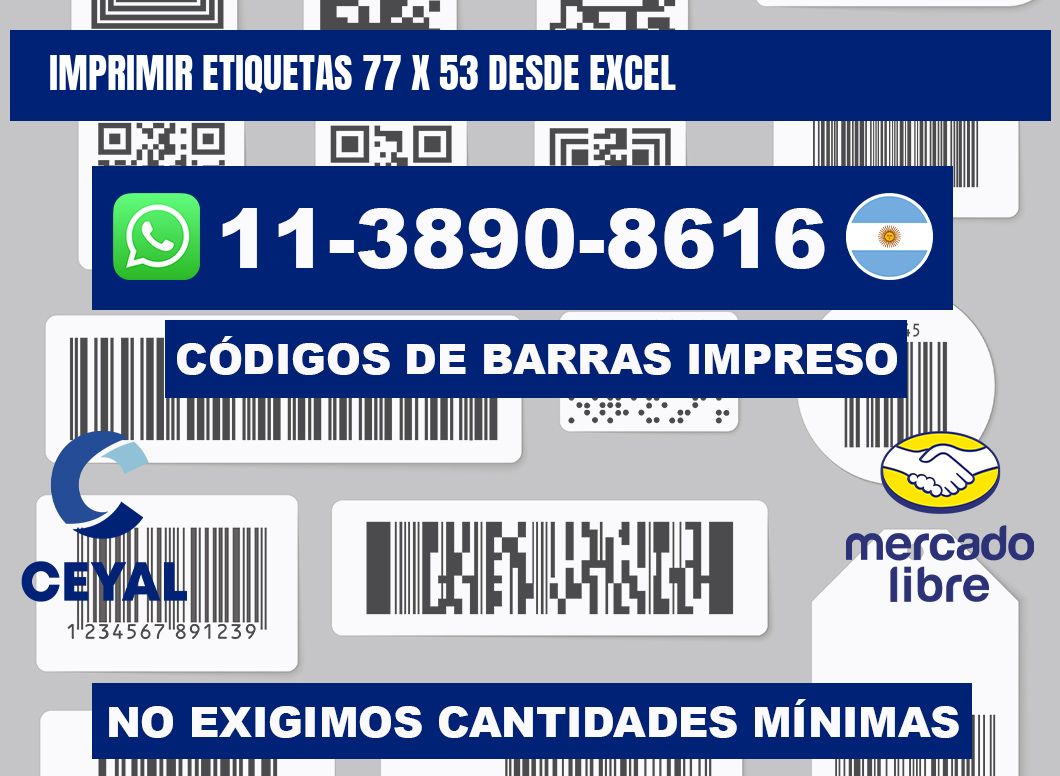 imprimir etiquetas 77 x 53 desde excel