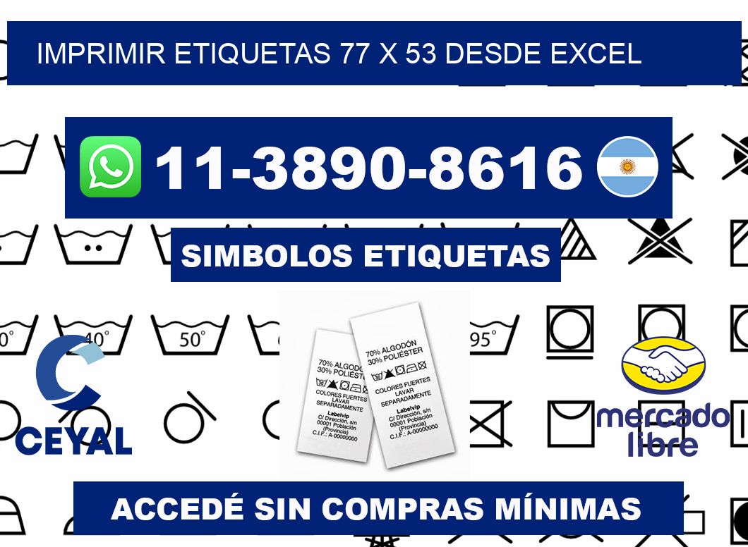 imprimir etiquetas 77 x 53 desde excel