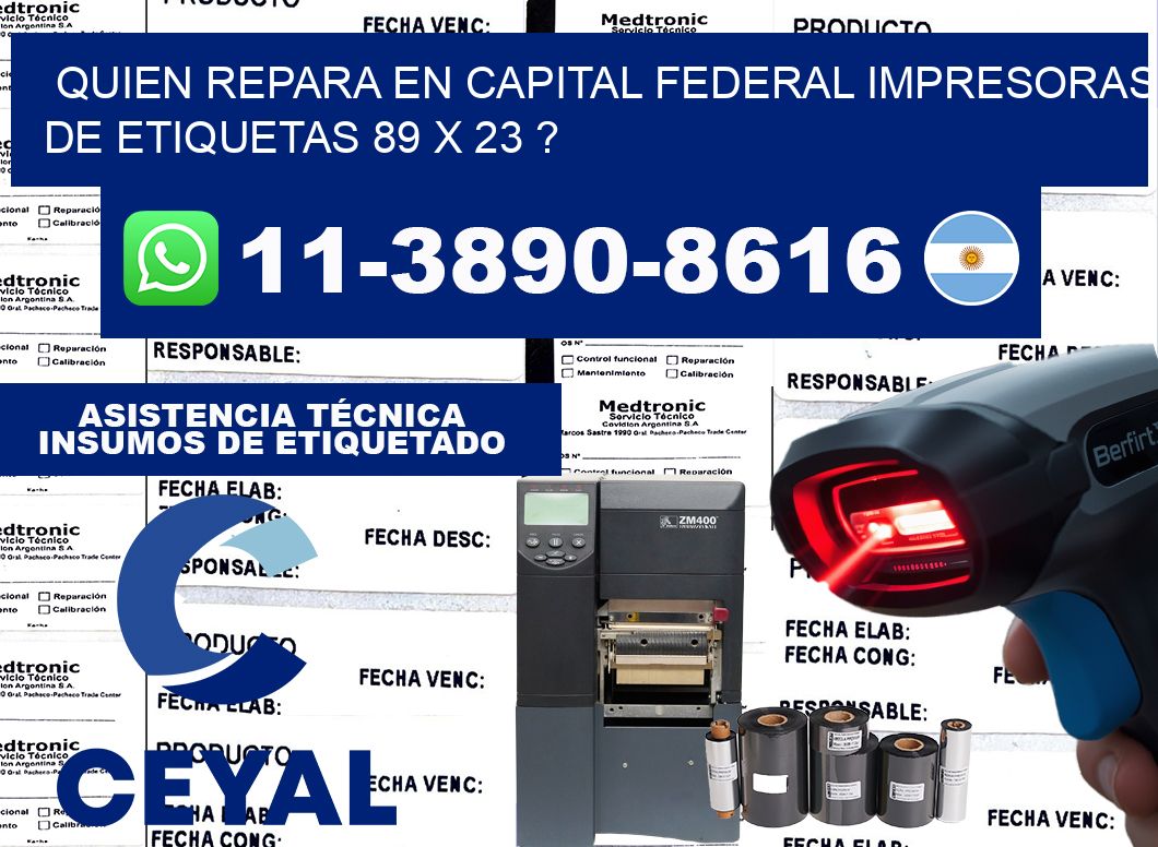 quien repara en capital federal impresoras de etiquetas 89 x 23 ?